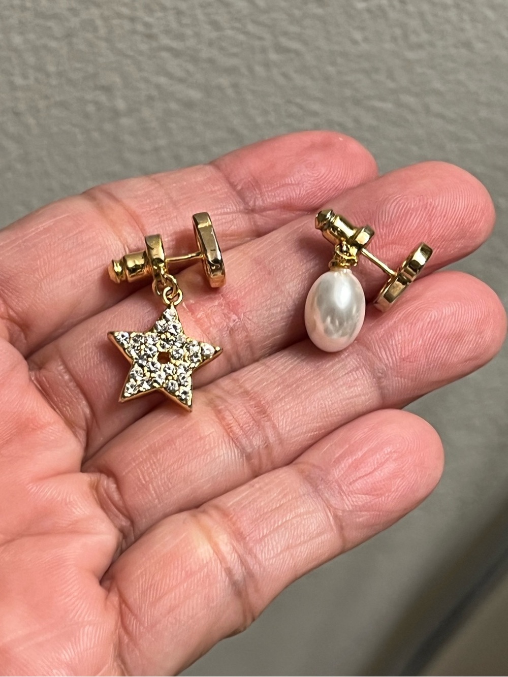 Dior Pearl and crystal earrings from beauty line